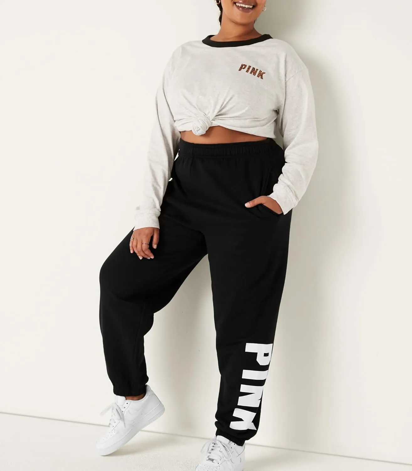 Victoria's Secret Women's Pink Logo Campus Sweatpants, Womens Sweatpants, (XS-XXL)