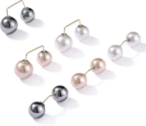 WILLBOND 6 Pcs Artificial Pearl Brooch Pins Anti-exposure Neckline Safety Pins Sweater Shawl Clips for Women Wedding Party Decorations, 2 Styles