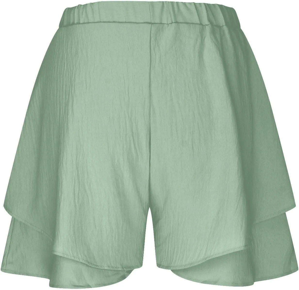 Women High Waist Ruffle Mini Shorts Skirt Flowy Layered Ruffle Hem Flared Short Casual Swing Beach Mini Short Skirt