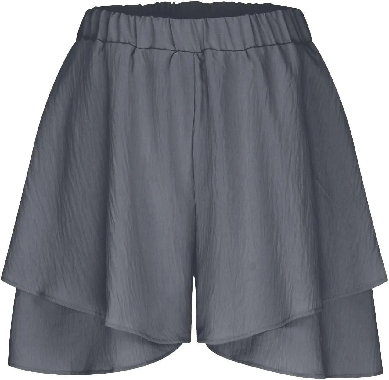 Women High Waist Ruffle Mini Shorts Skirt Layered Ruffle Hem Flared Short Flowy Casual Swing Beach Mini Short Skirt