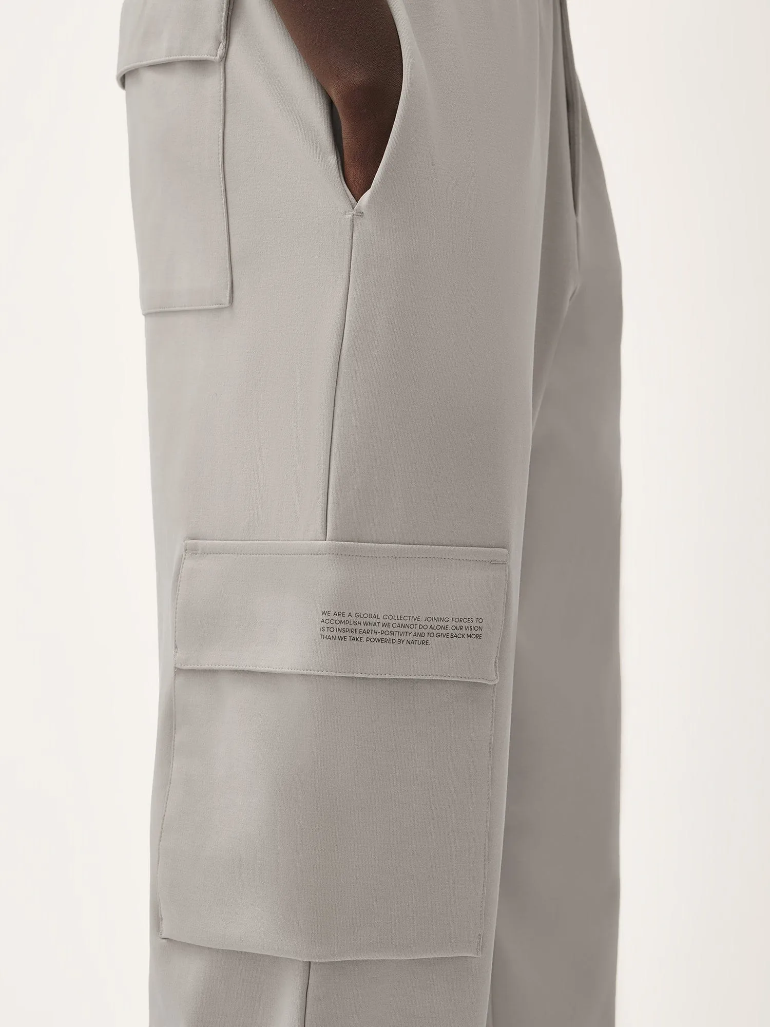 Womens Double Jersey Cargo Track Pantsstone