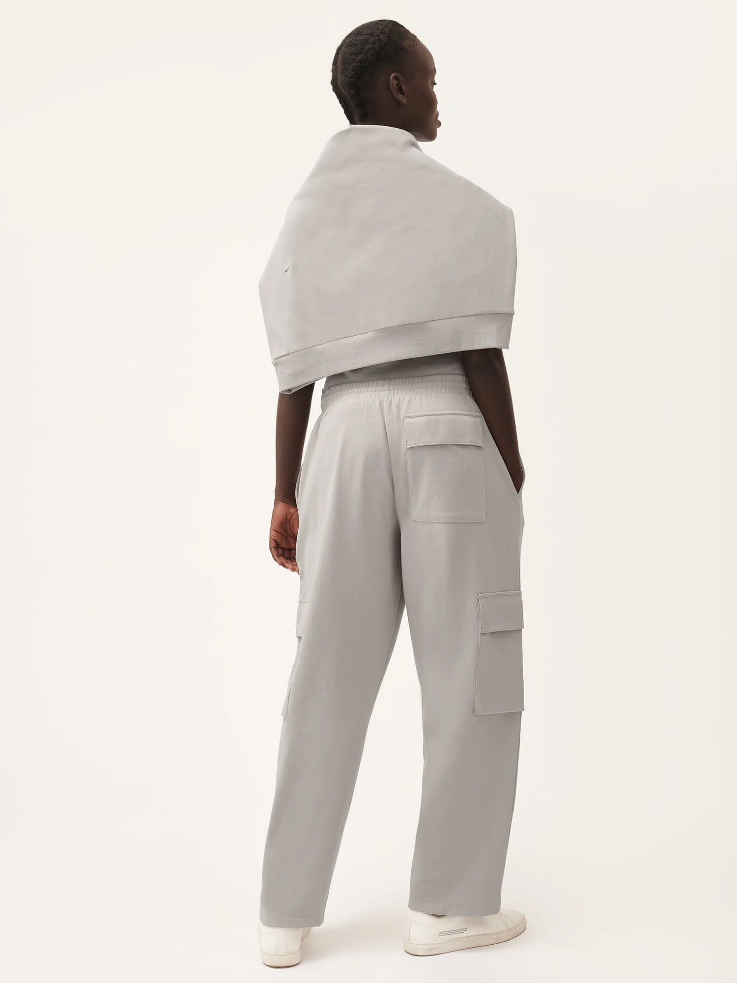 Womens Double Jersey Cargo Track Pantsstone