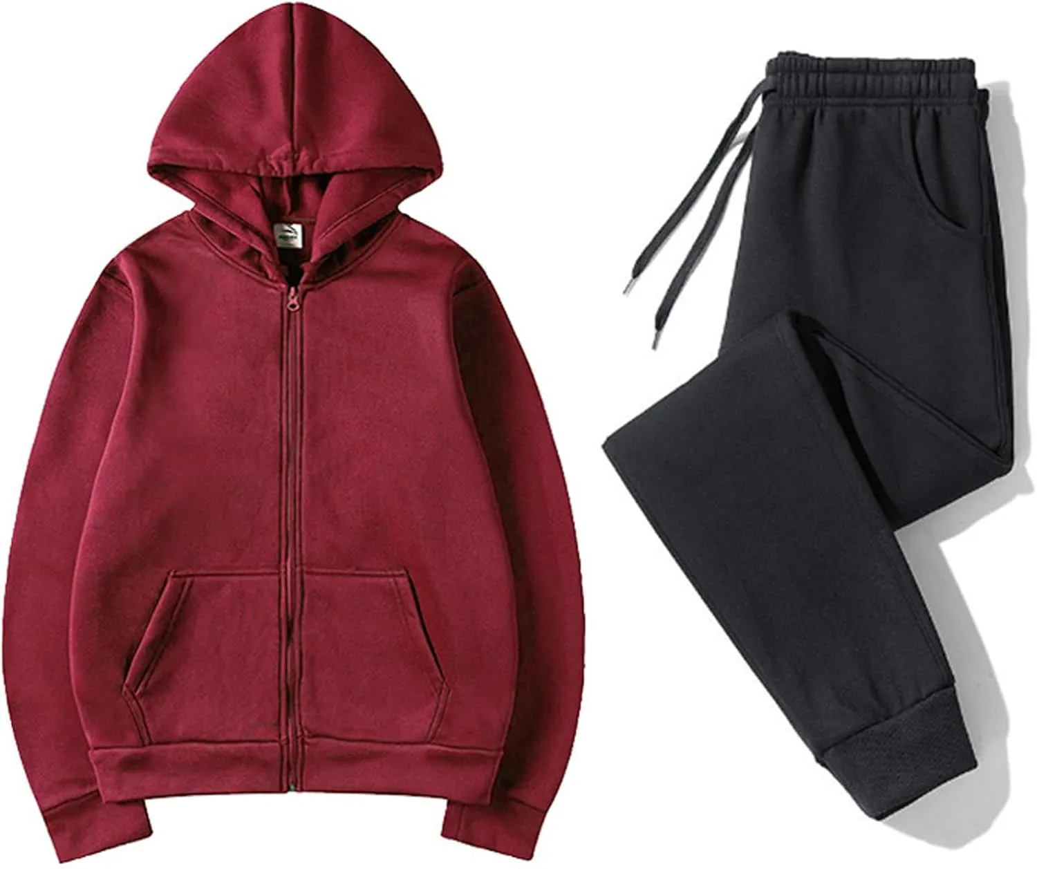 Women's Fashion Outfits Long Sleeve Crewneck Color Block Outfit Sweatshirt and Wide Leg Sweatpant Sweatsuits