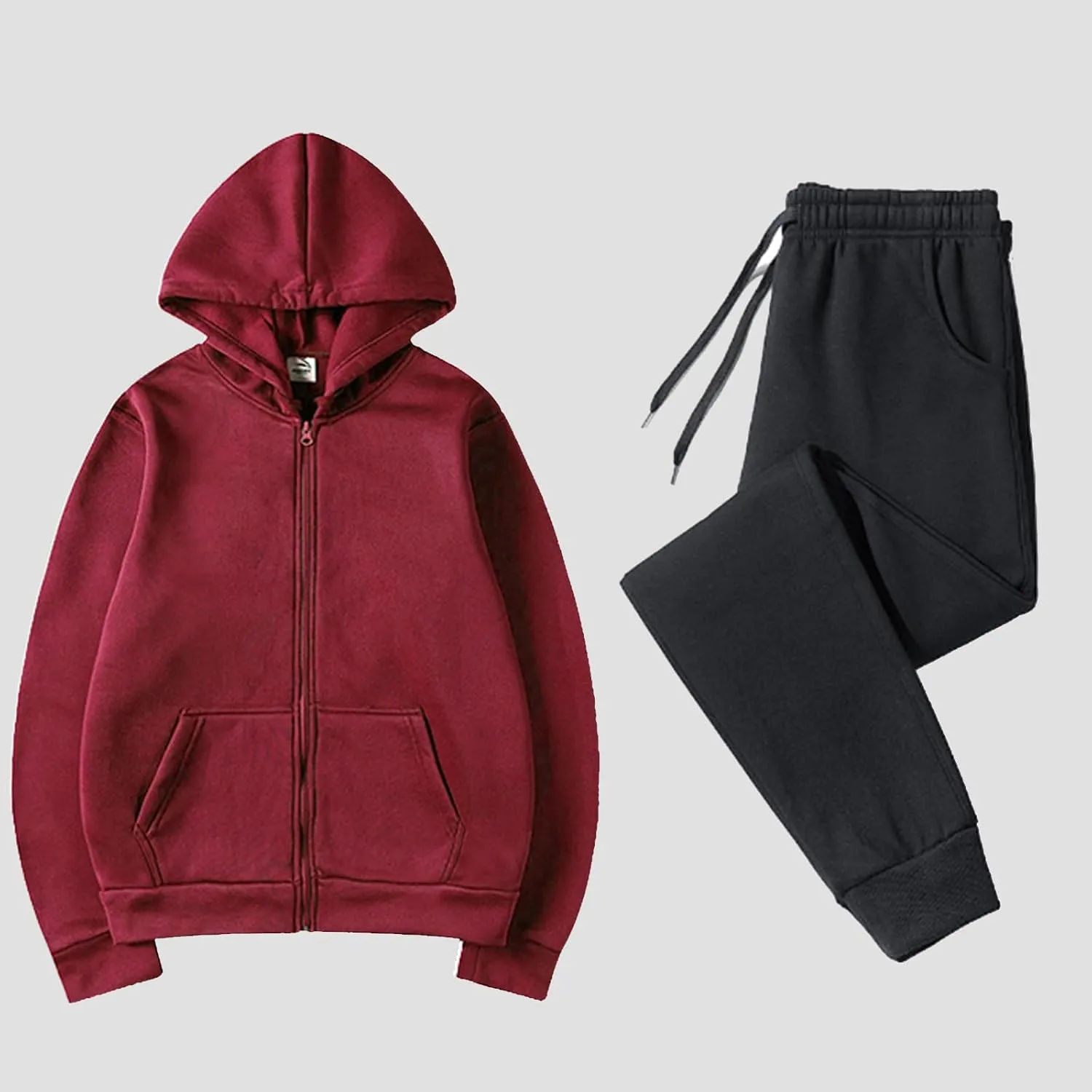 Women's Fashion Outfits Long Sleeve Crewneck Color Block Outfit Sweatshirt and Wide Leg Sweatpant Sweatsuits