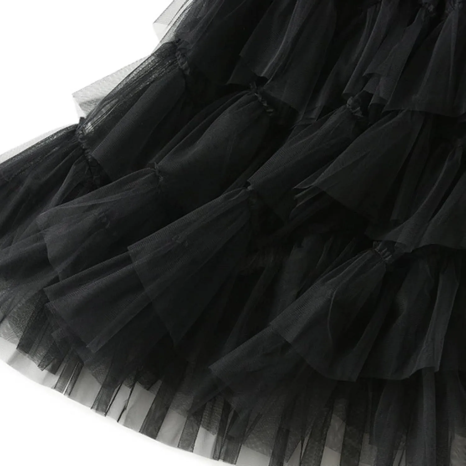 Women's Floral Midi Skirt Layered Heavy Industry Cake Skirts Vintage Irregular Beach Thin Skirt Pleated Cheer