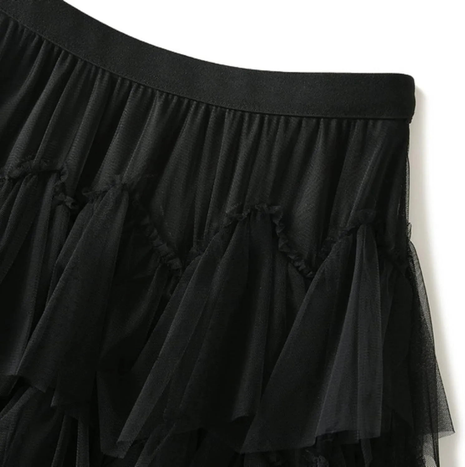 Women's Floral Midi Skirt Layered Heavy Industry Cake Skirts Vintage Irregular Beach Thin Skirt Pleated Cheer