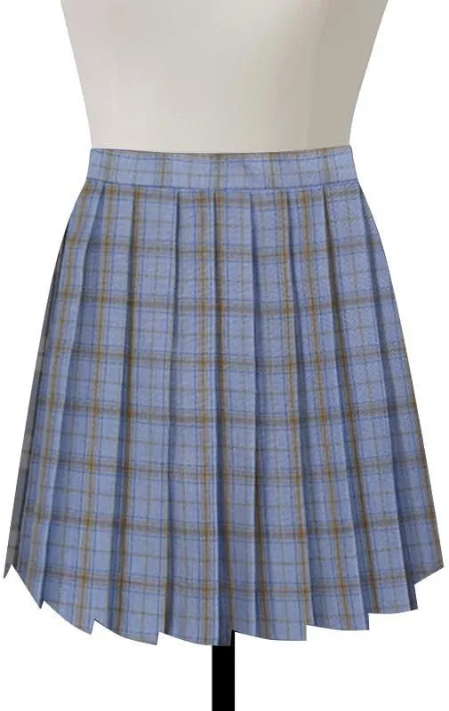 Women's Plaid Pleated Skirt Vintage High Waisted Uniform Preppy A-line Mini Skirts Fashion Short Skirt with Ties