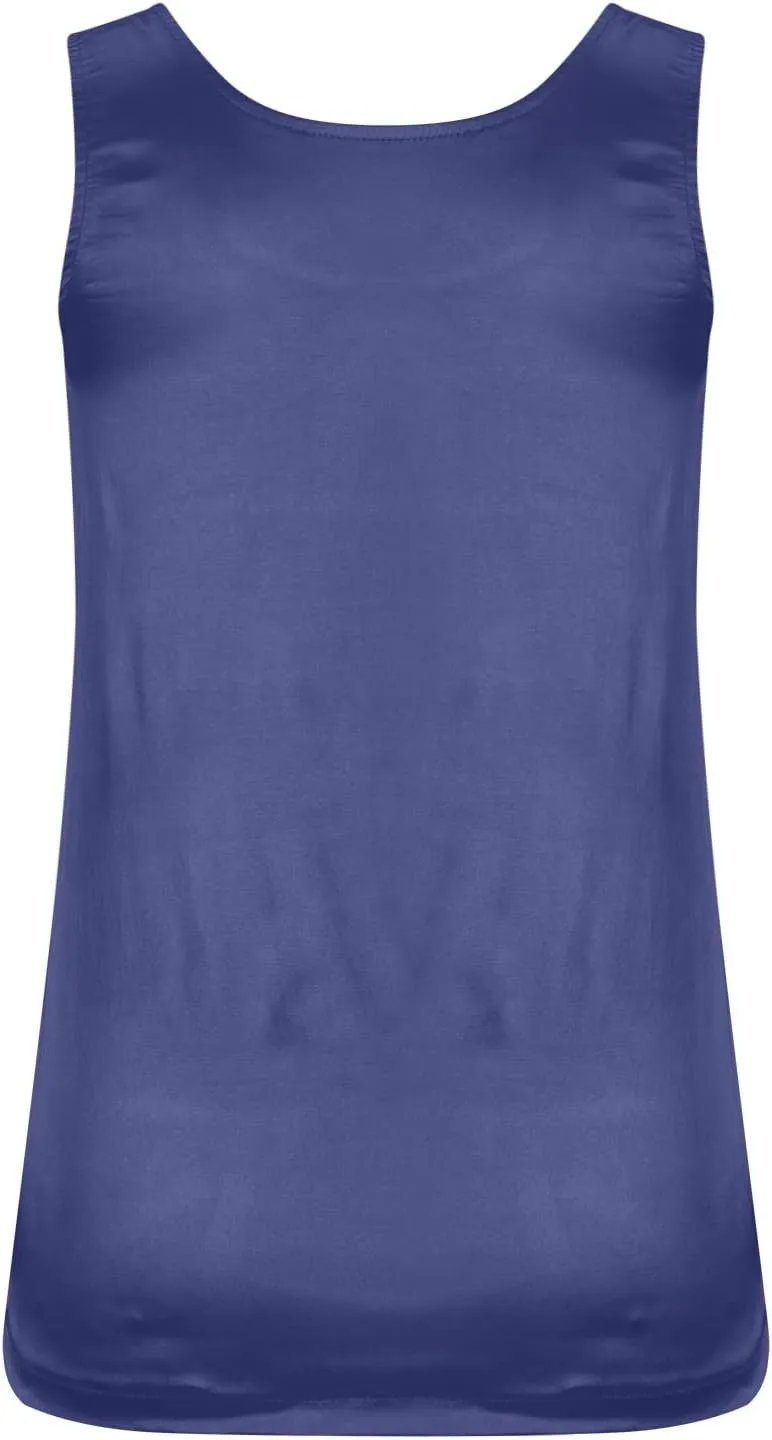 Womens Silk Satin Tank Tops V Neck Casual Solid Sexy Cami Sleeveless Camisole Blouses Summer Basic Work Vest