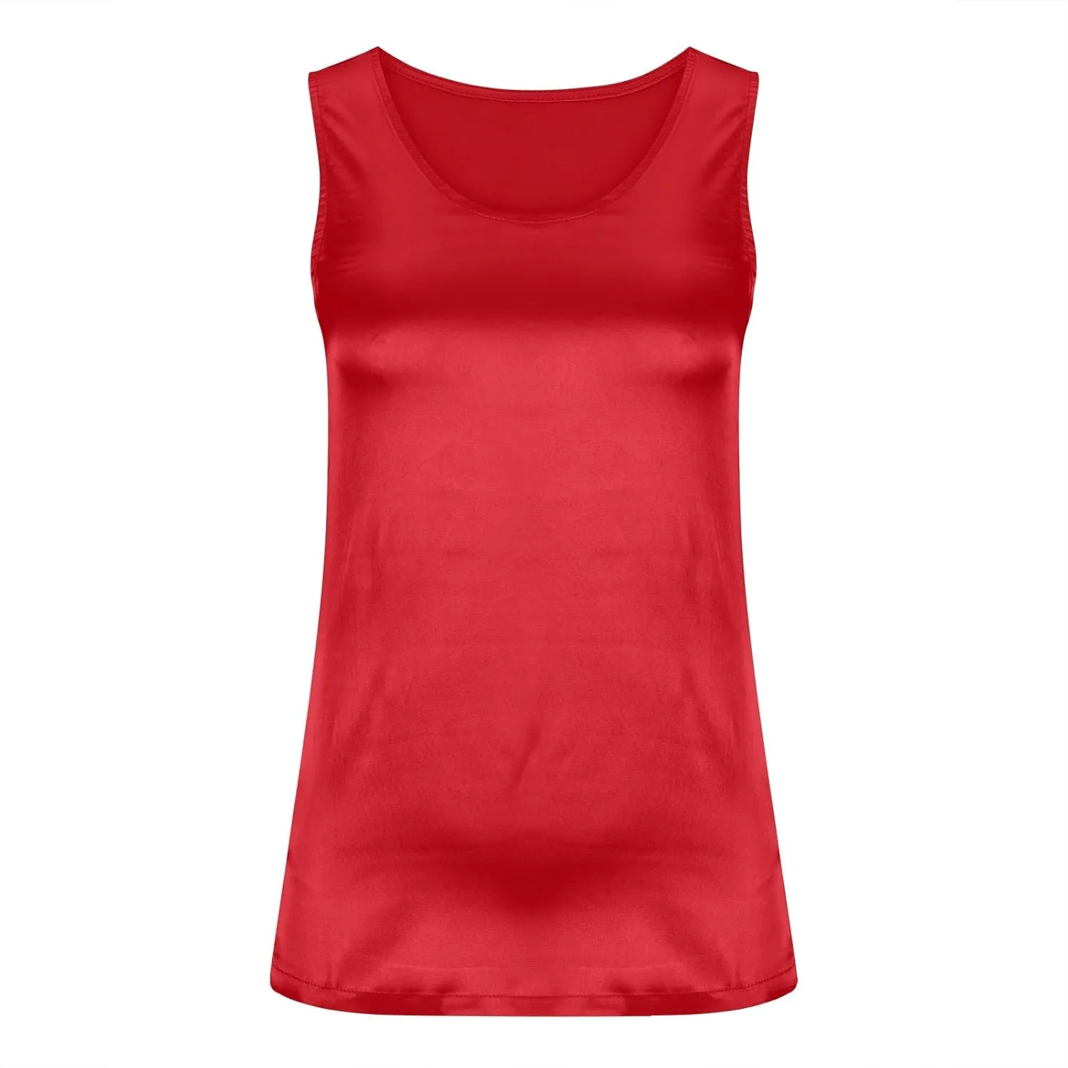 Womens Silk Satin Tank Tops V Neck Casual Solid Sexy Cami Sleeveless Camisole Blouses Summer Basic Work Vest