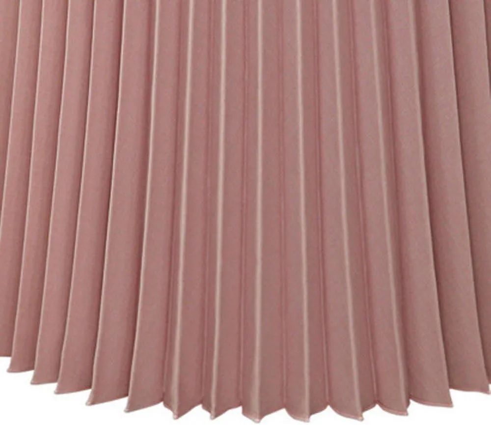 Womens Skirt Solid Print Midi Long Shirring Skirts High Waisted Flowy Pleated Skirt Chiffon Swing A-line Skirts
