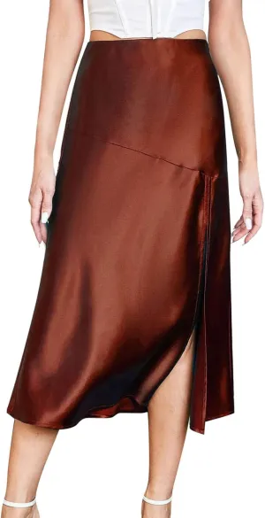 Women's Summer Skirt Women's Skirts Summer Midi Skirts Women's A-line Split Tulle Skirt for Women Pleated Skirt