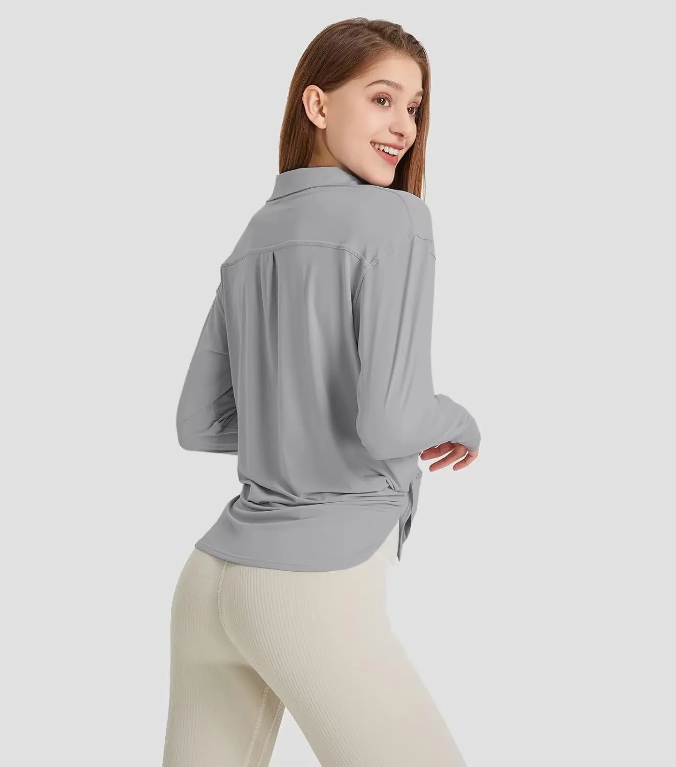 Women's Sun Protection Shirts Long Sleeve UPF 50  Sun Shirt Quick Dry Button Down Full Cover Up for Summer Hiking Outdoor