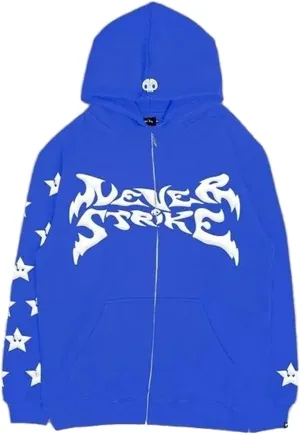 Y2K Aesthetic Hoodie for Women Men Zip Up Star Letter Print Hoodies Grunge Oversized Hoodie Sweatshirt