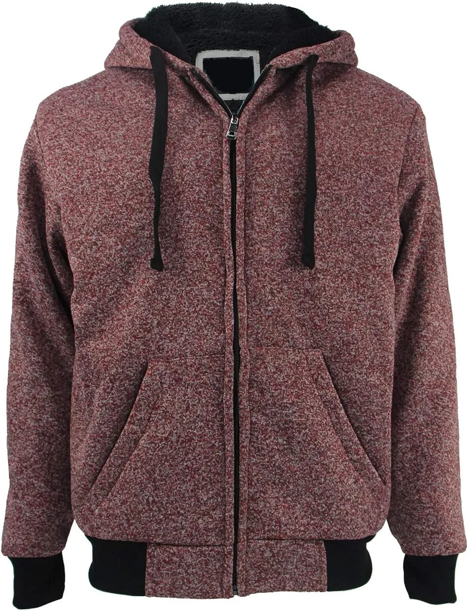 Yasumond Hoodies for Men Zipper Fleece Sweatshirt Heavy Sherpa Lined Hooded Warm Winter Coats Big Tall