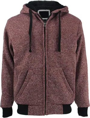 Yasumond Hoodies for Men Zipper Fleece Sweatshirt Heavy Sherpa Lined Hooded Warm Winter Coats Big Tall